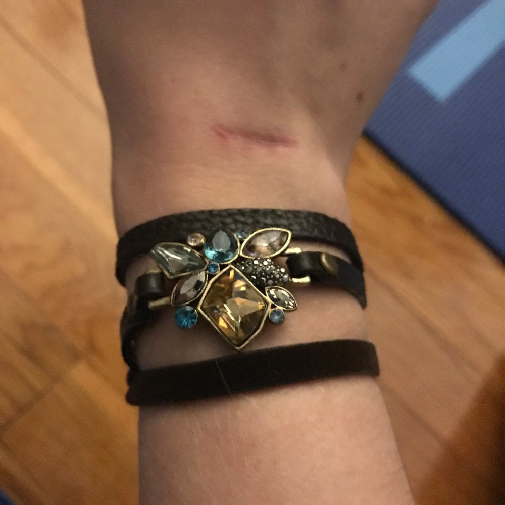 Sunset on the Seine Leather Wrap Bracelet